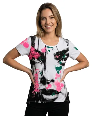 Image de Yakuza Femme Face It Long Tail T-shirt, Blanc, L