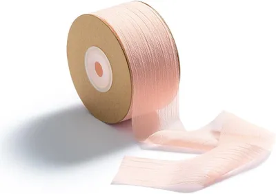 Productafbeelding van Chiffonlint met zijdeeffect - 3,8 cm x 23 m - Lichtroze