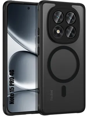 Image de Coque pour Xiaomi Redmi Note 15 Pro 4G, Antichoc avec Cercle Magnétique Protection Caméra - Noir