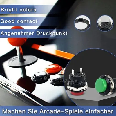 Zdjęcie produktu dla Miniaturowy przełącznik okrągły 3 A, 250 V AC, 2-biegunowy, czerwony, zielony, żółty, niebieski, biały, czarny