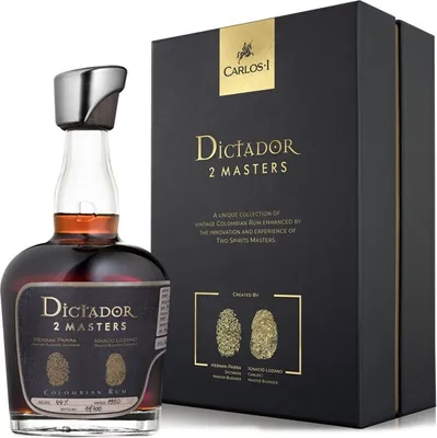 Produktbild von Ron Dictador 2 Masters Carlos I Estuchado Rum Kolumbien 70.00 cl 44.0 %