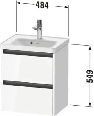 Produktbild von Duravit K25280055550000 Ketho2 WTU WH 484x375x549 Ei