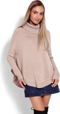 Zdjęcie produktu dla PeeKaBoo Damskie poncho Marcali latte uniwersalne