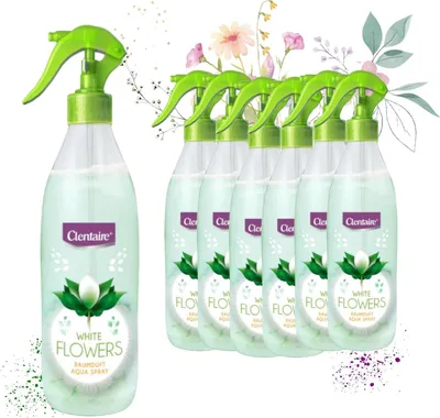 Produktbild von CLENTAIRE Lufterfrischer & Textilerfrischer White Flowers 12 x 425ml (12er Pack)