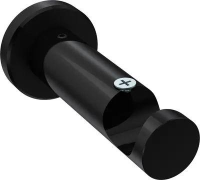 Produktbild von Interdeco Träger mit Abstand 7,5 cm / Wandhalterung für Gardinenstangen 20 mm Ø, 1-läufig Schwarz, Typ Platon