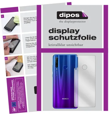 Produktbild von 6x Schutzfolie für Honor 20 lite Rückseite klar Displayschutzfolie Folie Display