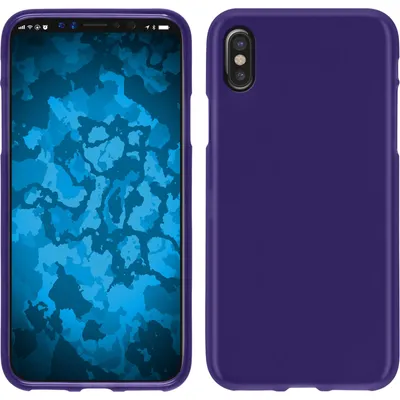 Produktbild von PhoneNatic Case kompatibel mit Apple iPhone X / XS - lila Silikon Hülle matt Cover