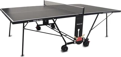 Produktbild von Pegasi Tischtennisplatte 700 - Tischtennisplatte Indoor - Faltbare Tischtennistisch - Klappbar - Original Tischtennistisch - Mit Rädern - Beweglich - Schwarz