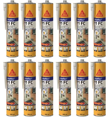 Immagine prodotto di 12 adesivi e sigillanti elastici universali, 300 ml, colore nero