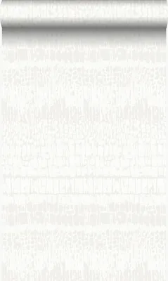 Produktbild von Origin Wallcoverings Tapete Tierhautmuster Weiß 53 cm x 10.05 m
