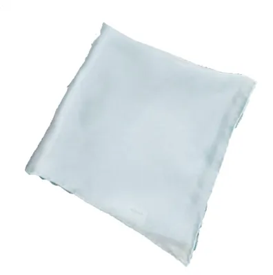 Image de 35 x 35 cm, mouchoir en soie pour hommes, tissu satiné de qualité supérieure, 100% soie, idéal pour les mariages et les fêtes, couleur bleu clair
