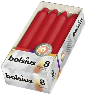 Produktbild von Stabkerzen 18 cm rot 8er-Karton - Bolsius - Kerzen, Dekoration