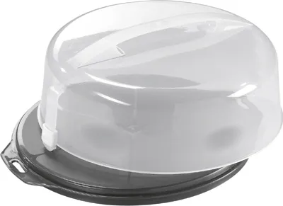 Zdjęcie produktu dla alpfa Tortencontainer Torten-Safe Ø32cm Höhe 14cm anthrazit/transparent, przezroczysty