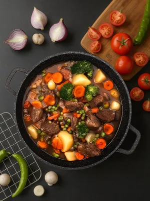 Produktbild von GARNEK DUŻY 18,5 L traditioneller MARMOR-KOCHTOPF DECKEL INDUKTION KAMILLE
