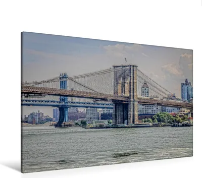 Produktbild von Calvendo Textil-Leinwand 120 cm x 80 cm quer New York Brooklyn Bridge, Pinkoss Photostorys Oliver; 7291769