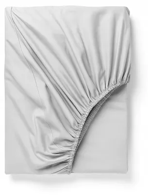 Produktbild von Fitizzio Spannbettlaken 160x200 cm Baumwollsatin weich hellgrau