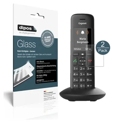 Produktbild von 2x Schutzfolie für Gigaset C570A matt - Anti-Shock 9H Folie dipos Glass
