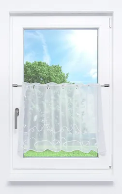 Produktbild von Lysel Scheibengardine Kringel (BxH) 150cm * 50cm weiß