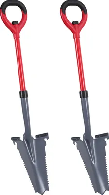 Obrázek produktu pro Hengda 2ks zahradní rýč s obrácenou čepelí ve tvaru V se špičatým kořenovým rýčem All-in-One červený