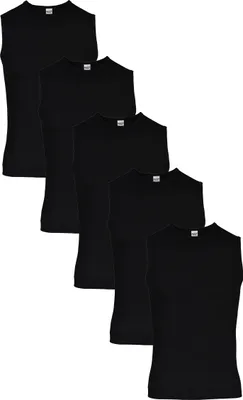 Immagine prodotto di Maglietta intima BASIC MAX, confezione da 5 pezzi, nera, taglia XL, Maxte