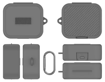 Obrázek produktu pro INF Přenosné silikonové pouzdro kompatibilní s DJI Osmo Action 6 pro akční kameru, šedé - nárazuvzdorná a prachotěsná ochrana
