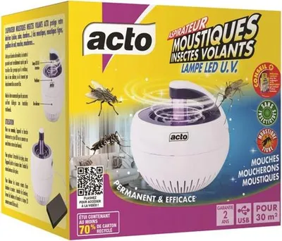 Image de Aspirateur Moustiques Acto Piège Uv Led Et Aspiration - Acto