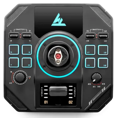 Obrázek produktu pro Thrustmaster Sol-R 4 HOTAS, Joystick + ovládací páka motoru, PC, Analogový/digitální, Červené/zelené/modré, Kabel, USB