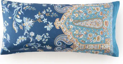 Produktbild von Bassetti Satin-Kissenhülle einzeln INDIAN ROSES Farbe B2 BLU Größe 40x80