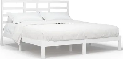 Obrázek produktu pro vidaXL Postel z masivu bílá 200x200 cm