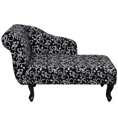 Immagine prodotto di Chaise longue in tessuto bianco e nero