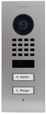 Produktbild von DoorBird D1102V IP Vid. Türst. V4A Edels. 2Ruftasten Unterputz