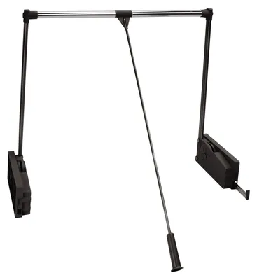 Produktbild von SOTECH Kleiderlift Höhe 830 mm anthrazit – 10 kg Tragkraft, für Schrankbreite 850–1150 mm, Garderobenlift