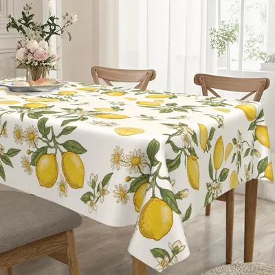 Image de Nappe de table imperméable et lavable, idéale pour les mariages et les salles à manger, dimensions 100 x 140 cm
