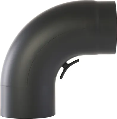 Produktbild von KaminoFlam Bogen 90° Senotherm®, schwarz, 2 mm