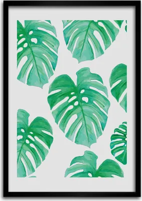 Produktbild von Bild - Bilderrahmen - Foto - 70 cm x 100 cm - MDF - Rahmen - Wandkunst - monstera