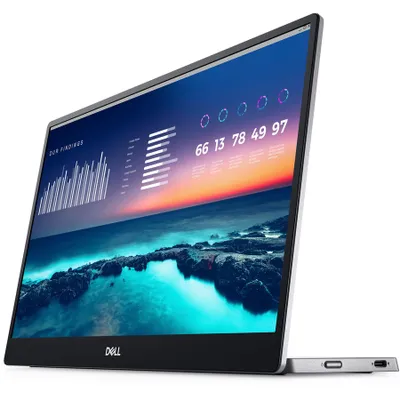Produktbild von DELL C Series Tragbarer 35,56 cm (14") Monitor – C1422H, 35,6 cm (14"), 1920 x 1080 Pixel, Full HD, LCD, 6 ms, Silber