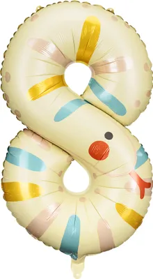 Produktbild von Folienballon Numeral 8 Snake 55x88cm mix 19430