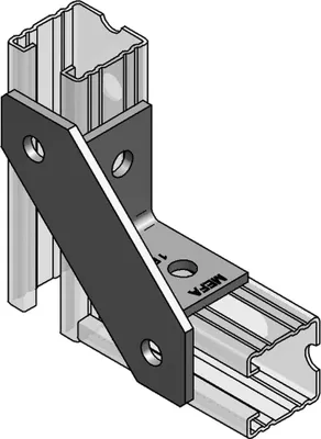 Produktbild von MEFA Universalknoten, 114 x 114 x 5 mm für Profil 45, 1 Stk.