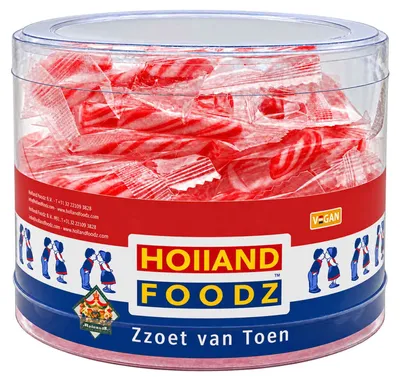 Produktbild von Holland Foodz Zuckerstangen rot-weiß Mini 30er