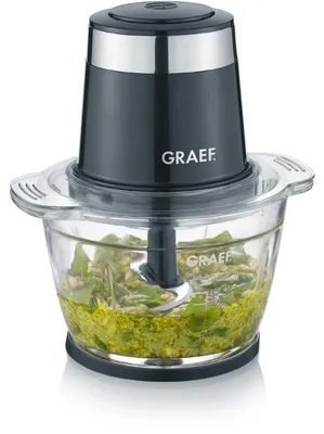 Produktbild von Graef CH502EU, Schwarz, Käse, Fruits, Fleisch, Gemüse, Edelstahl, Glas, 1 l, 500 W