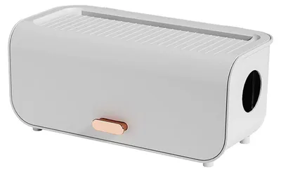 Kabelmanagementbox aus Kunststoff, Kabelaufbewahrung, Weiß