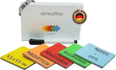 Obrázok produktu pre Magnetické kartičky, 25 ks, 7,5 x 7,5 cm, samolepiace