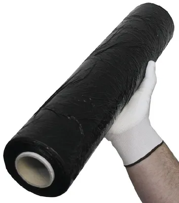 Produktbild von ChiliTec 18176 Stretchfolie, schwarz 500mm x 300m, Stärke 23µm