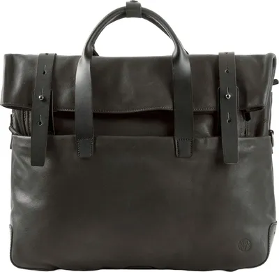 Produktbild von HAROLD'S Leder Schultertasche Laptoptasche mit Laptopfach Mount Businessbag Black schwarz