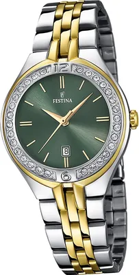 Zdjęcie produktu dla Zegarek damski Festina bransoleta ze stali nierdzewnej srebrno-złoty D2UF16868/4