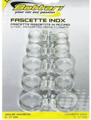 Immagine prodotto di Fascette Stringitubo In Acciaio, Assortimento 6-27 Mm Inox