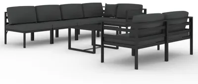 Image de Ensemble de salon de jardin - Ensemble de table et chaises - Ensemble de salon en aluminium - Ensemble de salon réglable - Ensemble de salon avec table