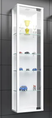 Produktbild von VCM Wandvitrine Hängevitrine Glasvitrine Wand Schaukasten Vitrine Glas Stano Mini Weiß