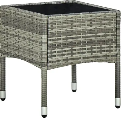 Obrázek produktu pro vidaXL 3dílný set Bistro s polštářem na sezení Poly Rattan Grey