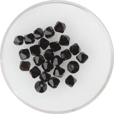 Produktbild von PRACHT Glasschliffglitzerperlen 4 mm 25 Stück für Schmuckdesign und Basteln